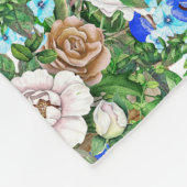 Stilvolle Tan- und Aqua-Flora und -Streifen mit Na Fleecedecke (Ecke)