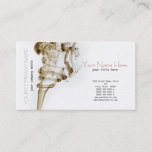 Stilvolle Tanzen-Rauch-Karte Visitenkarte (Vorderseite)