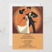 Stilvolle Tanzveranstaltung Einladung (Vorderseite)