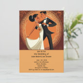 Stilvolle Tanzveranstaltung Einladung (Stehend Vorderseite)