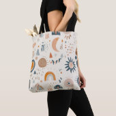 Stilvolle Tasche mit Abstrakt geometrischen Muster (Von Nahem)