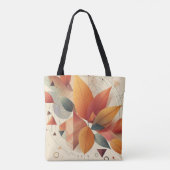 Stilvolle Tasche mit Blatt- und geometrischem Must (Rückseite)