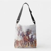 stilvolle Tasche mit dem Bild der Pferde