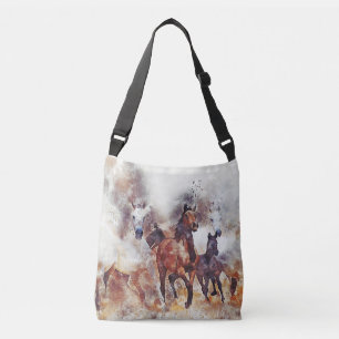 stilvolle Tasche mit dem Bild der Pferde