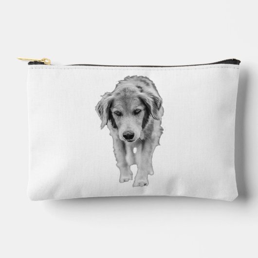 Stilvolle Tasche mit jungem Retriever (Vorderseite)