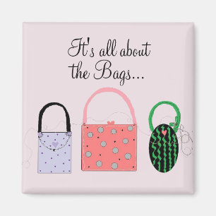 Stilvolle Taschen mit süßen Sprüchen Magnet