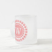 Stilvolle Tasse der Korallendots Monogram (Vorderseite Links)