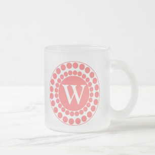 Stilvolle Tasse der Korallendots Monogram