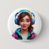 "Stilvolle Taste mit einzigartigem Design" Button (Vorderseite)