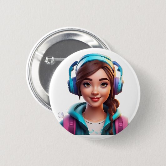 "Stilvolle Taste mit einzigartigem Design" Button (Vorne & Hinten)