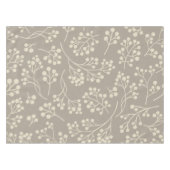 Stilvolle Taupe floral Muster Modernes Bauernhaus Tischdecke (Vorderseite (Horizontal))