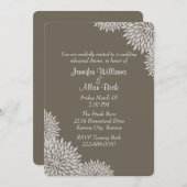 Stilvolle Taupe Wedding Probe Dinner Einladung (Vorne/Hinten)
