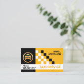 Stilvolle Taxi-Karo Box Private Transport Driver Visitenkarte (Stehend Vorderseite)