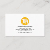 Stilvolle Taxi-Karo Box Private Transport Driver Visitenkarte (Rückseite)