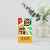 Stilvolle Taxifahrten Visitenkarte (Stehend Vorderseite)