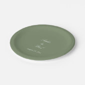 Stilvolle Teller von Sage Green Wedding Paper (Schrägansicht)