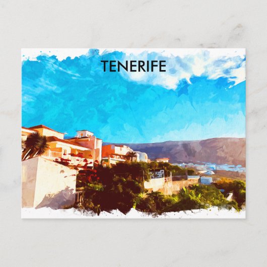 Stilvolle Teneriffa Spanien Kanarische Inseln Postkarte (Vorderseite)
