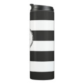 Stilvolle Tennis Girl Black & White Player Thermosbecher (Nach rechts gedreht)