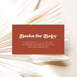 Stilvolle Terracotta Baby Duschbuchkarte Begleitkarte