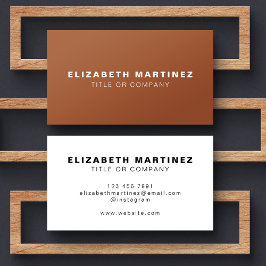 Stilvolle Terracotta Front und Back Personalisiert Visitenkarte