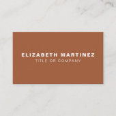 Stilvolle Terracotta Front und Back Personalisiert Visitenkarte (Vorderseite)