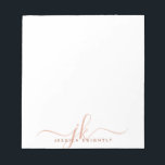 Stilvolle Terracotta Script Monogram Initials Notizblock<br><div class="desc">Personalisiertes modernes Notizblock mit stilvollen, extravaganten Schriftzeichen-Schriftzeichen oder Monogramm und Namen in Ihrer Farbwahl (in Terrakottönen dargestellt). ÄNDERUNGEN: Der Textstil, die Farbe, die Größe und die Platzierung des Schriftartes können in EDIT geändert werden, um Ihren eigenen, individuellen Stil zu schaffen. HILFE: Für Hilfe bei der Modifikation oder Personalisierung des Designs,...</div>