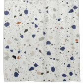 Stilvolle Terrazzo-Tile-Design Multi-Color Duschvorhang (Vorderseite)