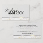 Stilvolle Textur | Marmor | Metallveredelung Visitenkarte (Vorne/Hinten)