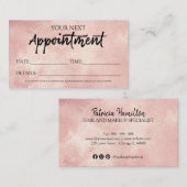 Stilvolle Ticketkarte für den Blush Foil Visitenkarte (Vorne/Hinten)