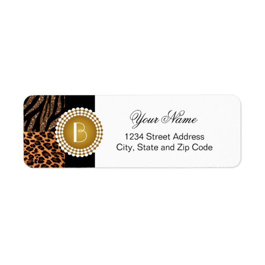 Stilvolle Tierprinzen Zebra und Leopard-Muster (Vorne)