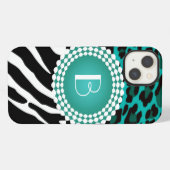 Stilvolle Tierprinzen Zebra und Leopard-Muster iPhone Hülle (Rückseite (Horizontal))