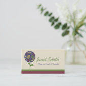 Stilvolle Topiary-Blumen-Mama-Karte Telefonnummerkarte (Stehend Vorderseite)