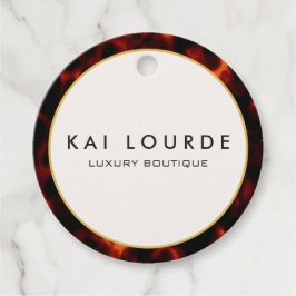 Stilvolle Tortoiseshell Chic Luxury Geschenkanhänger