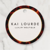 Stilvolle Tortoiseshell Chic Luxury Geschenkanhänger (Rückseite)