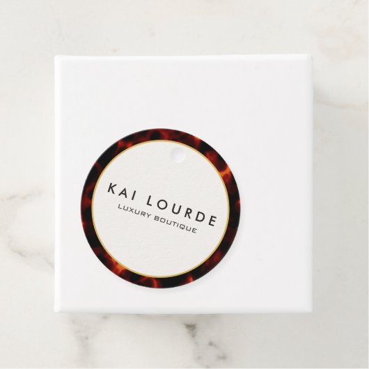 Stilvolle Tortoiseshell Chic Luxury Geschenkanhänger (Beispiel)