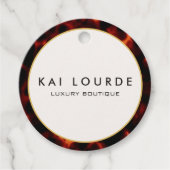 Stilvolle Tortoiseshell Chic Luxury Geschenkanhänger (Vorderseite)