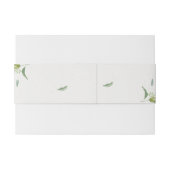 Stilvolle toskanische Aquarell Olive Blätter Zweig Einladungsbanderole (Rückseitenbeispiel)