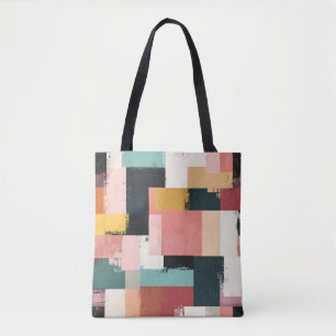 Stilvolle Tote Bag mit farbenfroher Geometrie Must Tasche