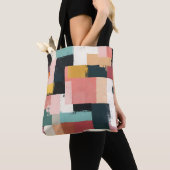 Stilvolle Tote Bag mit farbenfroher Geometrie Must Tasche (Von Nahem)