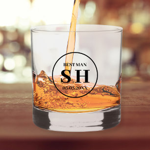 Stilvolle Trauzeuge Vorschlag Personalisierte Init Whiskyglas