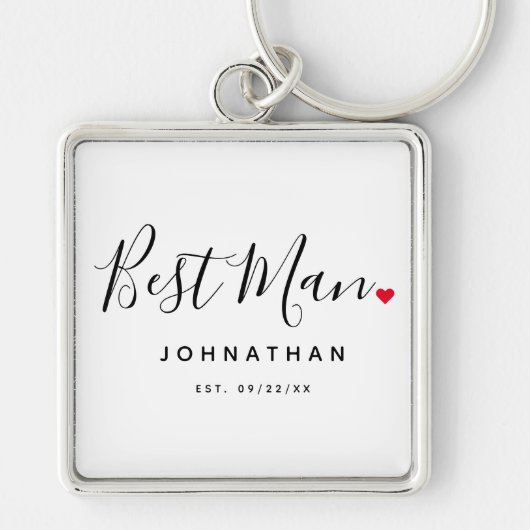 Stilvolle Trauzeuge Wedding Schlüsselanhänger (Vorne)