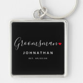 Stilvolle Trauzeuge Wedding Schlüsselanhänger (Vorne)
