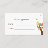 Stilvolle Trees Therapist Business Appointment Car Terminkarte (Rückseite)