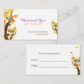 Stilvolle Trees Therapist Business Appointment Car Terminkarte (Vorne/Hinten)