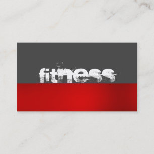 Stilvolle Trend Gray Red Fitness Sport Business Ca Visitenkarte