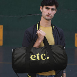 Stilvolle, trendige Black & Yellow Sports Duffle Bag