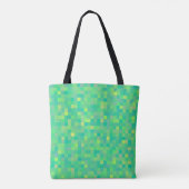 Stilvolle, trendige grüne Multicolor-Pixel-Muster Tasche (Rückseite)