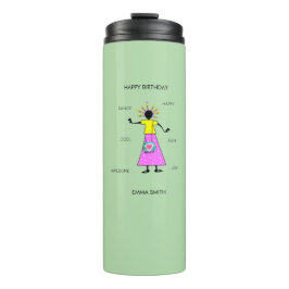 Stilvolle, trendige und elegante afrikanische Girl Thermosbecher