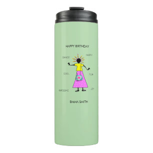 Stilvolle, trendige und elegante afrikanische Girl Thermosbecher