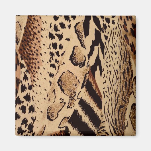 Stilvolle Trendy Animal Print Magnet (Vorne)